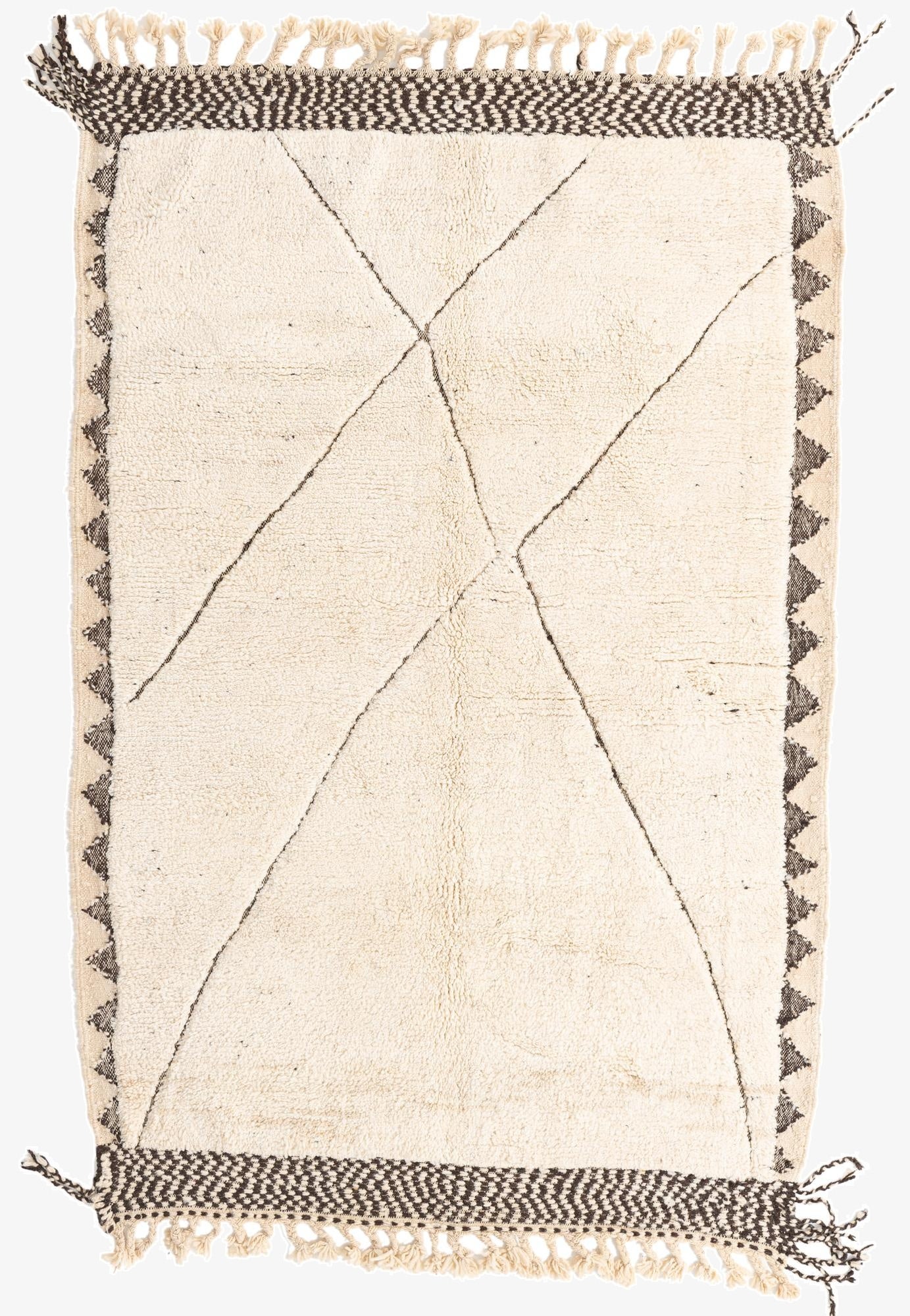 5' 7 x 8' 4  Hand Knotted Moroccan Wool Rug