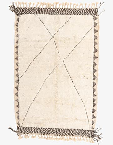 5' 7 x 8' 4 Hand Knotted Moroccan Wool Rug