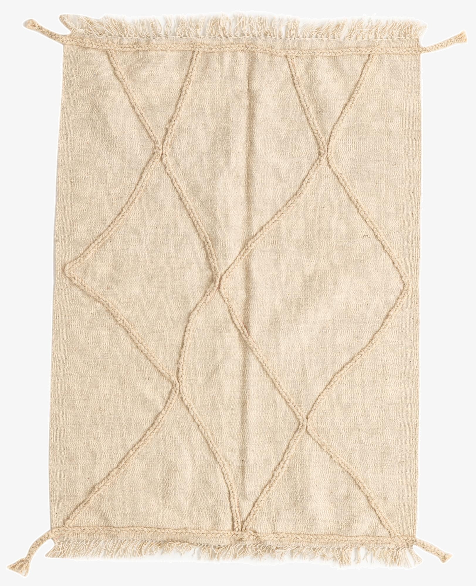 3' 6 x 4' 10  Hand Knotted Moroccan Wool Rug