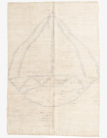 5' 7 x 8' Hand Knotted Moroccan Wool Rug