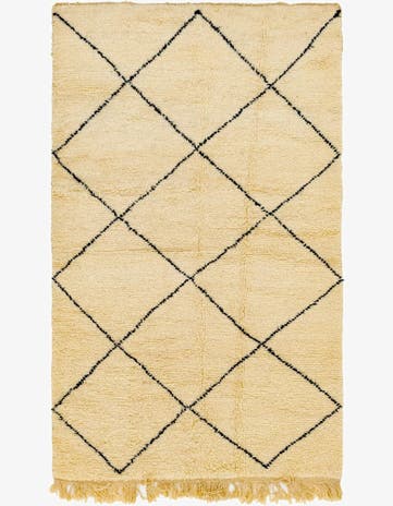 4' 10 x 8' 5 Hand Knotted Moroccan Wool Rug