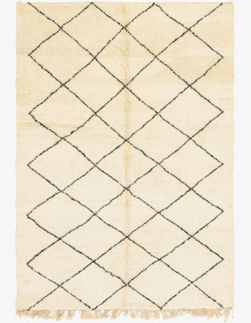 6' 10 x 10' Hand Knotted Moroccan Wool Rug