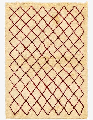 3' 6 x 5' Hand Knotted Moroccan Wool Rug