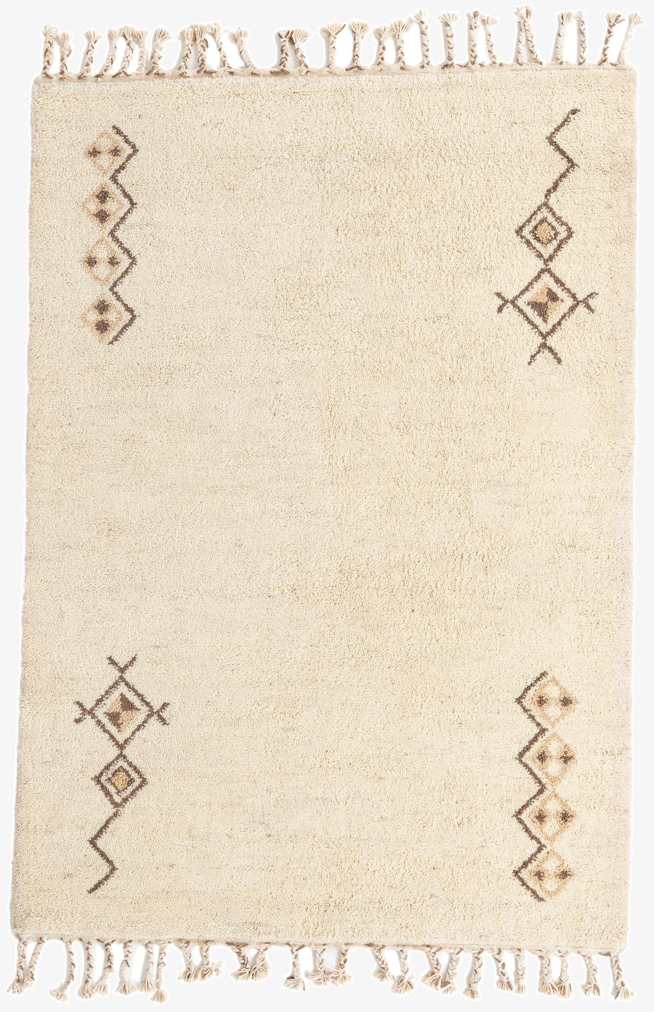 5' 8 x 8'  Hand Knotted Moroccan Wool Rug