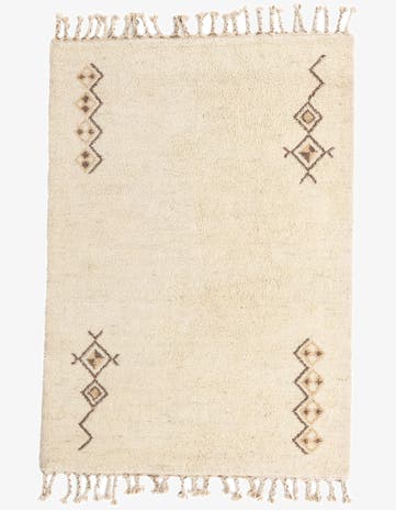5' 8 x 8' Hand Knotted Moroccan Wool Rug