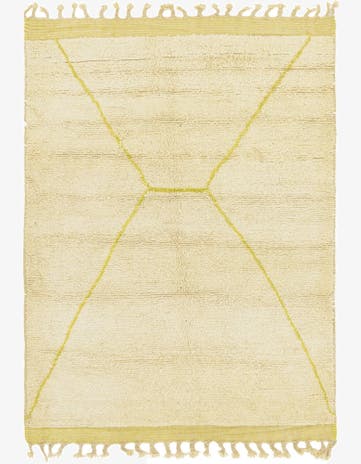 5' 8 x 8' Hand Knotted Moroccan Wool Rug