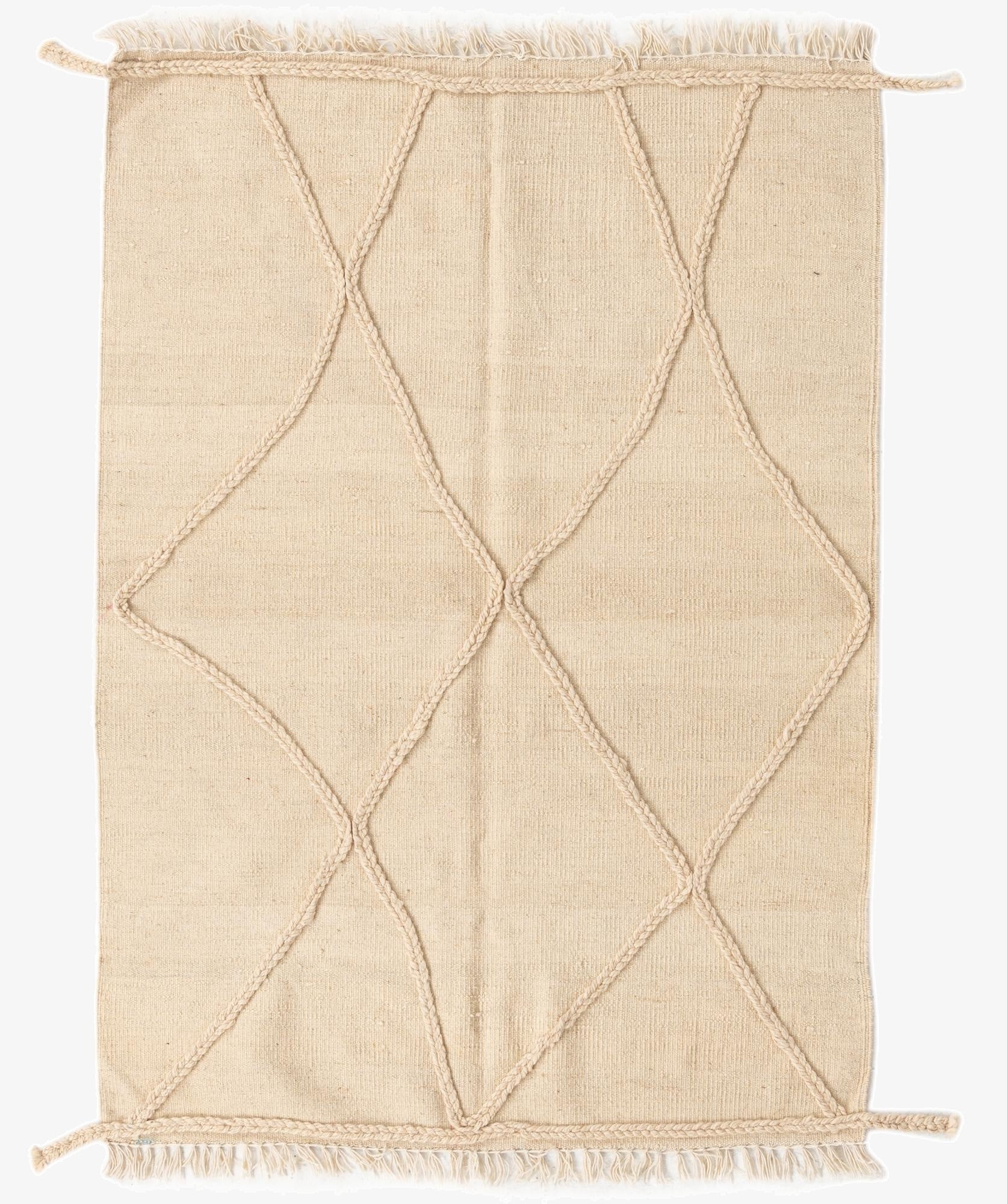 3' 6 x 5'  Hand Knotted Moroccan Wool Rug