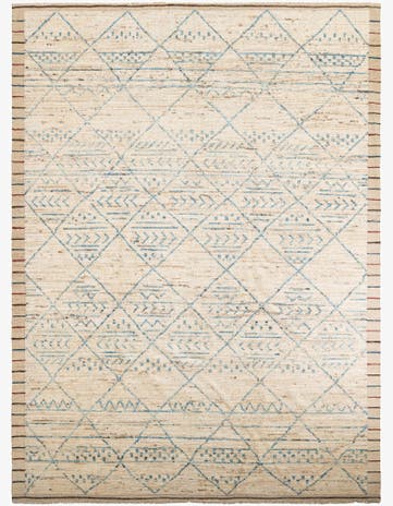 10' 5 x 13' 10 Hand Knotted Moroccan Wool Rug