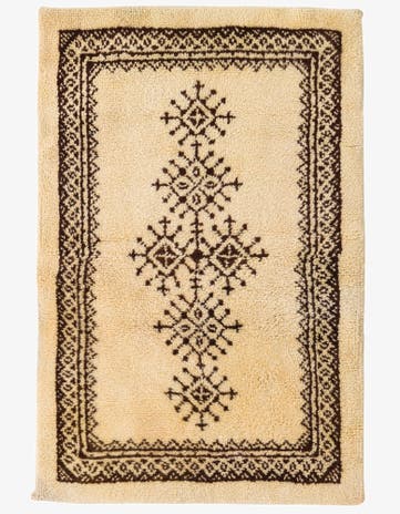 3' 5 x 5' 1 Hand Knotted Moroccan Wool Rug