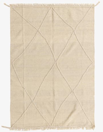 4' 1 x 5' 11 Hand Knotted Moroccan Wool Rug