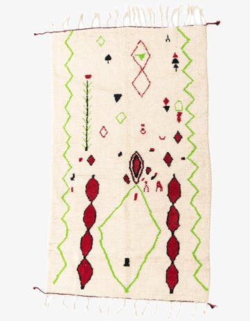 5' x 8' 5 Hand Knotted Moroccan Wool Rug