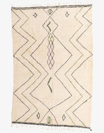 6' 8 x 10' Hand Knotted Moroccan Wool Rug