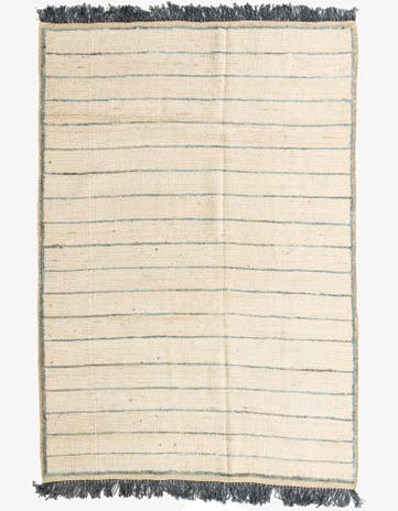 6' 4 x 9' 1 Hand Knotted Moroccan Wool Rug