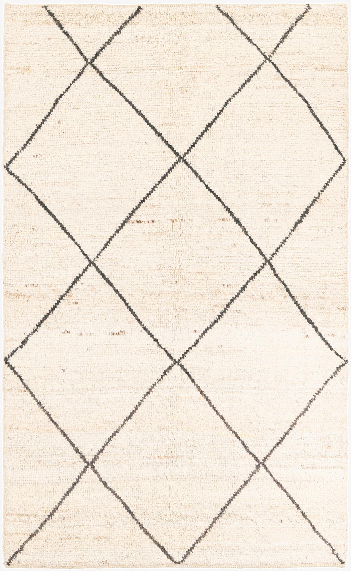 4' 10 x 7' 10  Hand Knotted Moroccan Wool Rug