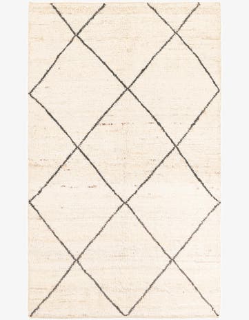 4' 10 x 7' 10 Hand Knotted Moroccan Wool Rug