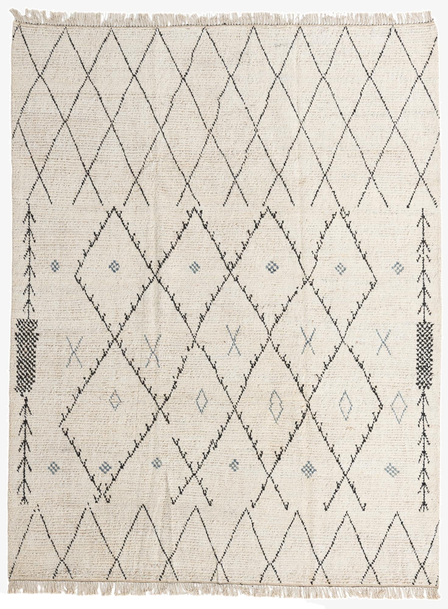 8' x 10' 8  Hand Knotted Moroccan Wool Rug