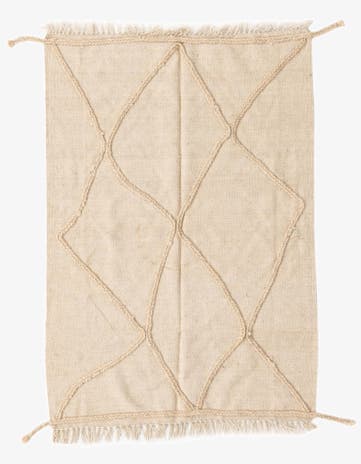 3' 4 x 4' 11 Hand Knotted Moroccan Wool Rug