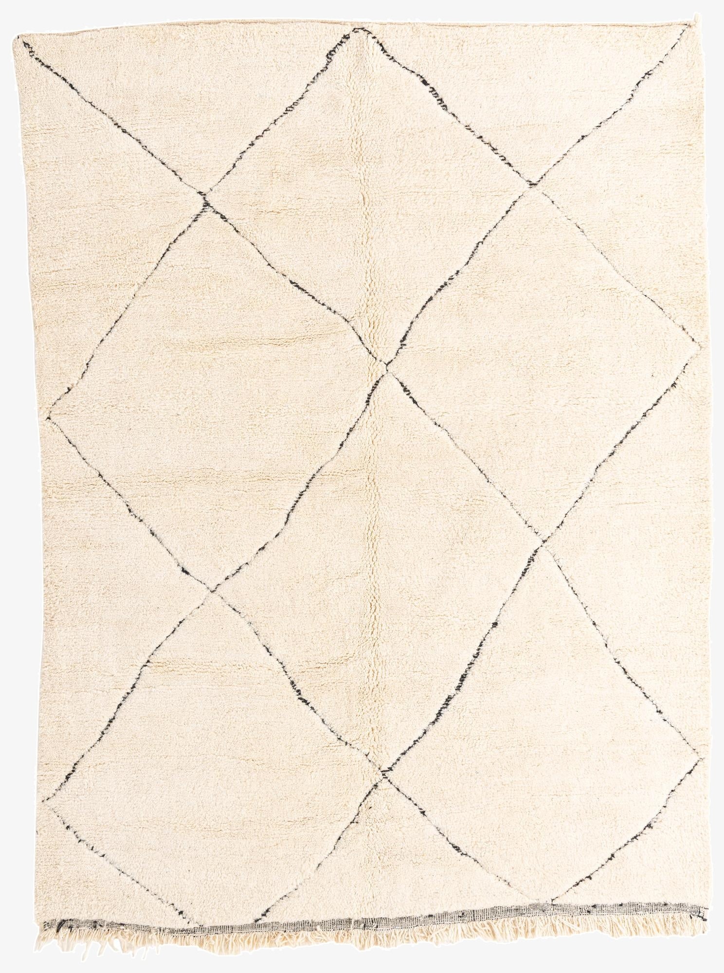 7' 1 x 9' 6  Hand Knotted Moroccan Wool Rug