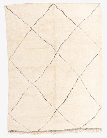 7' 1 x 9' 6 Hand Knotted Moroccan Wool Rug