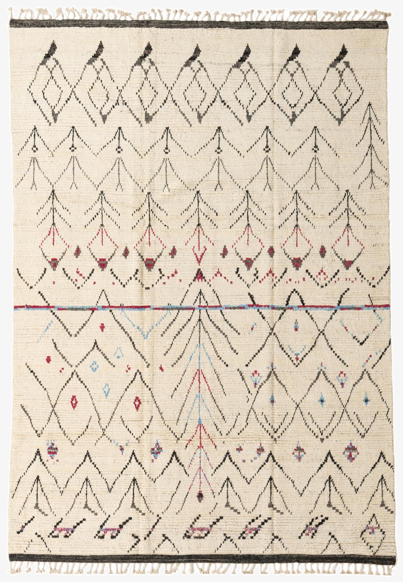 8' x 11' 3  Hand Knotted Moroccan Wool Rug