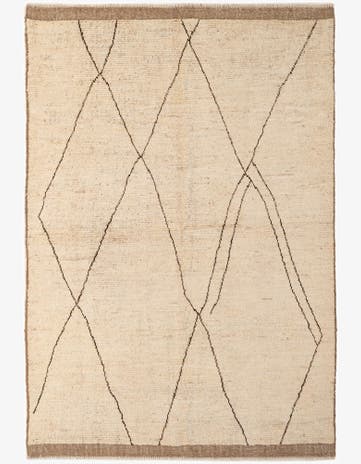 5' 8 x 8' Hand Knotted Moroccan Wool Rug