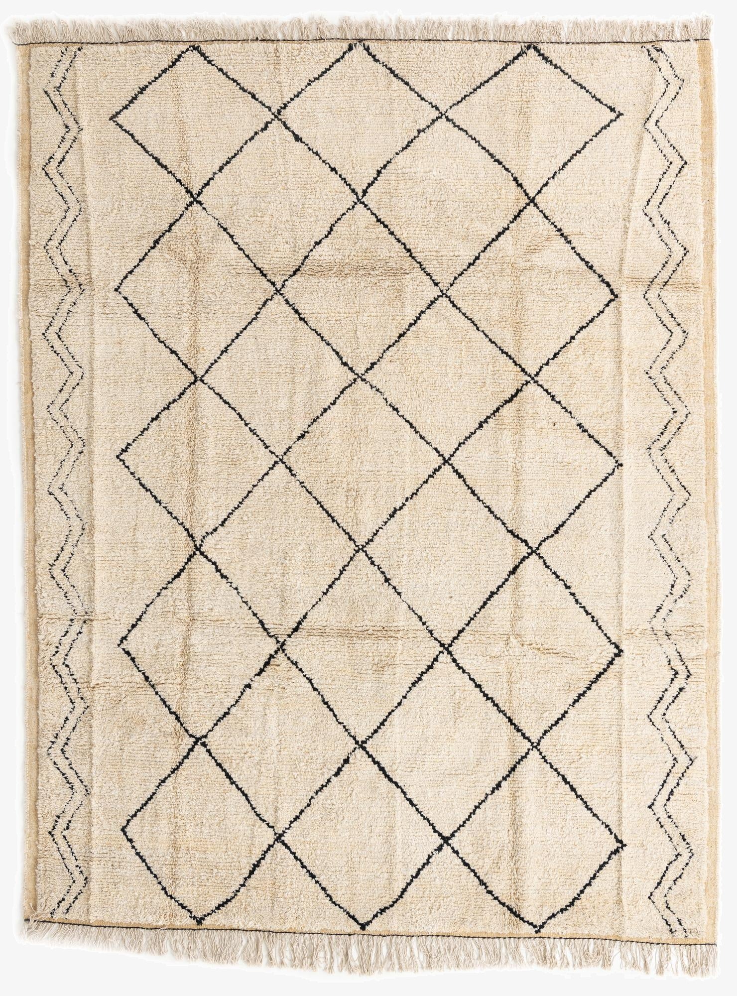 8' x 10' 2  Hand Knotted Moroccan Wool Rug