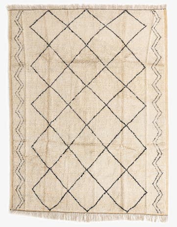 8' x 10' 2 Hand Knotted Moroccan Wool Rug