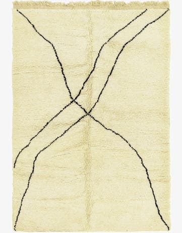 5' 6 x 7' 8 Hand Knotted Moroccan Wool Rug