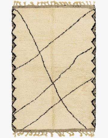 5' 5 x 8' 6 Hand Knotted Moroccan Wool Rug