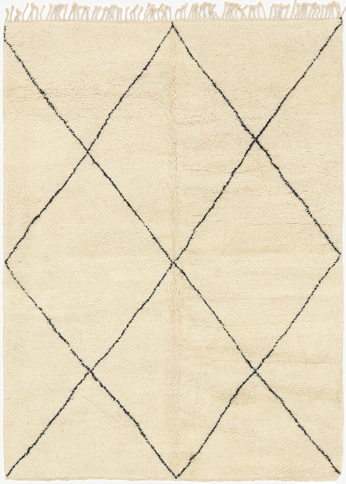 7' x 9' 9  Hand Knotted Moroccan Wool Rug