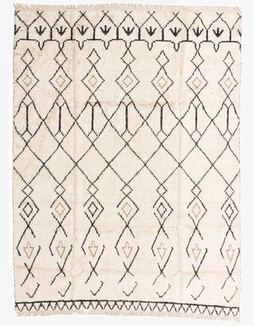 8' x 10' 8 Hand Knotted Moroccan Wool Rug