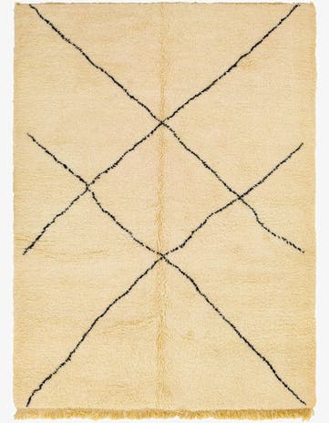 7' x 9' 8 Hand Knotted Moroccan Wool Rug