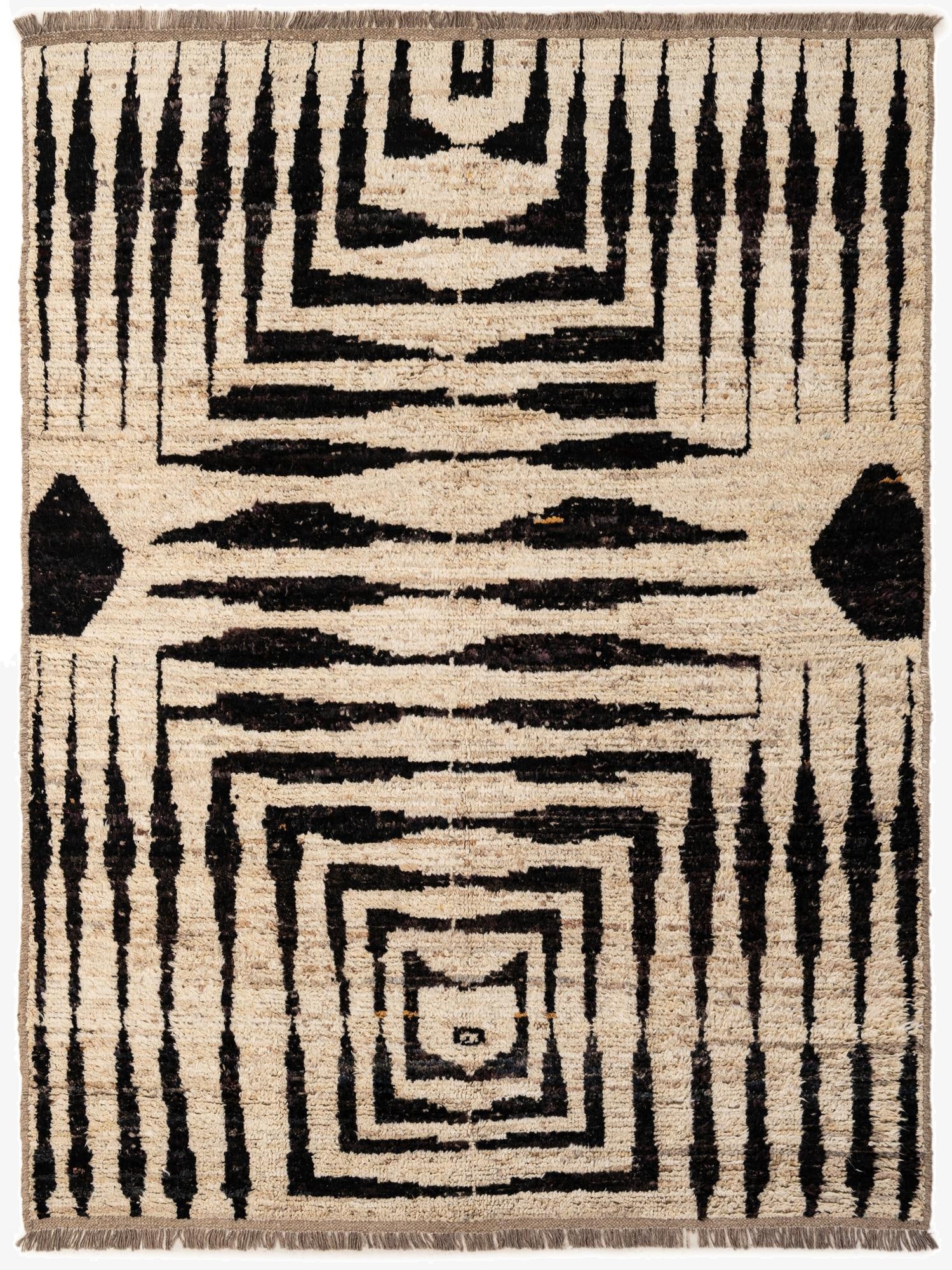 5' 8 x 7' 8  Hand Knotted Moroccan Wool Rug
