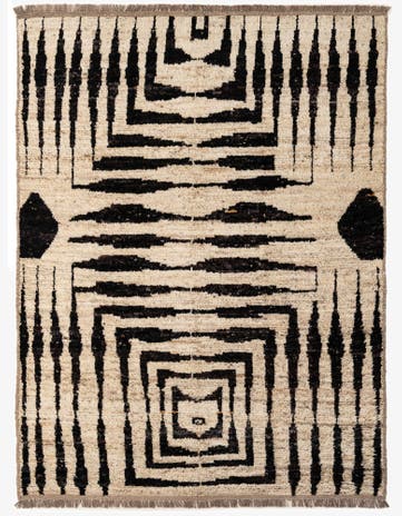 5' 8 x 7' 8 Hand Knotted Moroccan Wool Rug