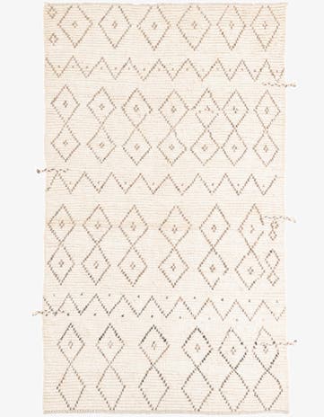 4' 3 x 7' 1 Hand Knotted Moroccan Wool Rug