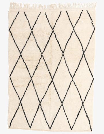 6' 7 x 9' 2 Hand Knotted Moroccan Wool Rug