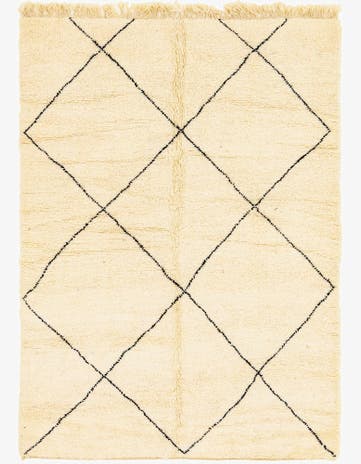 6' 8 x 9' 6 Hand Knotted Moroccan Wool Rug
