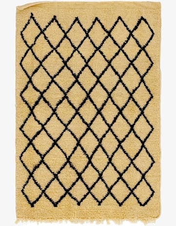 3' 1 x 4' 10 Hand Knotted Moroccan Wool Rug