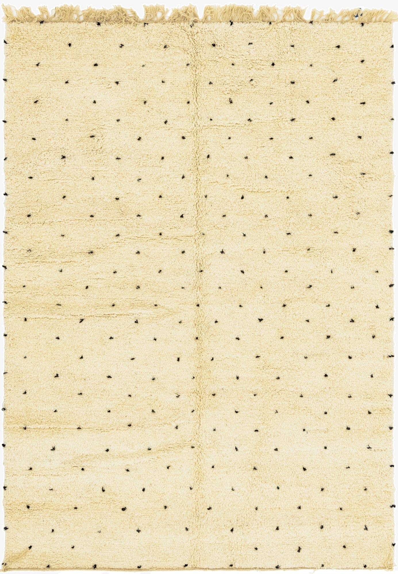 6' 6 x 9' 10  Hand Knotted Moroccan Wool Rug