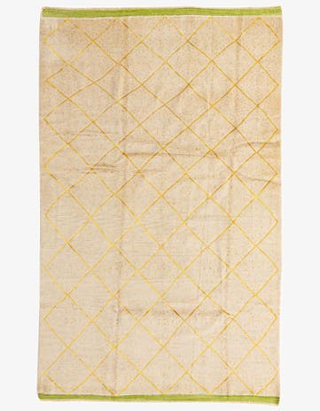 6' 4 x 10' 3 Hand Knotted Moroccan Wool Rug