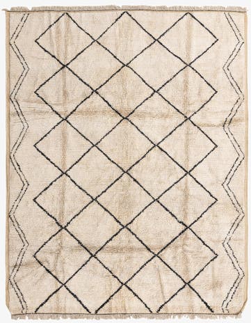 7' 7 x 9' 8 Hand Knotted Moroccan Wool Rug