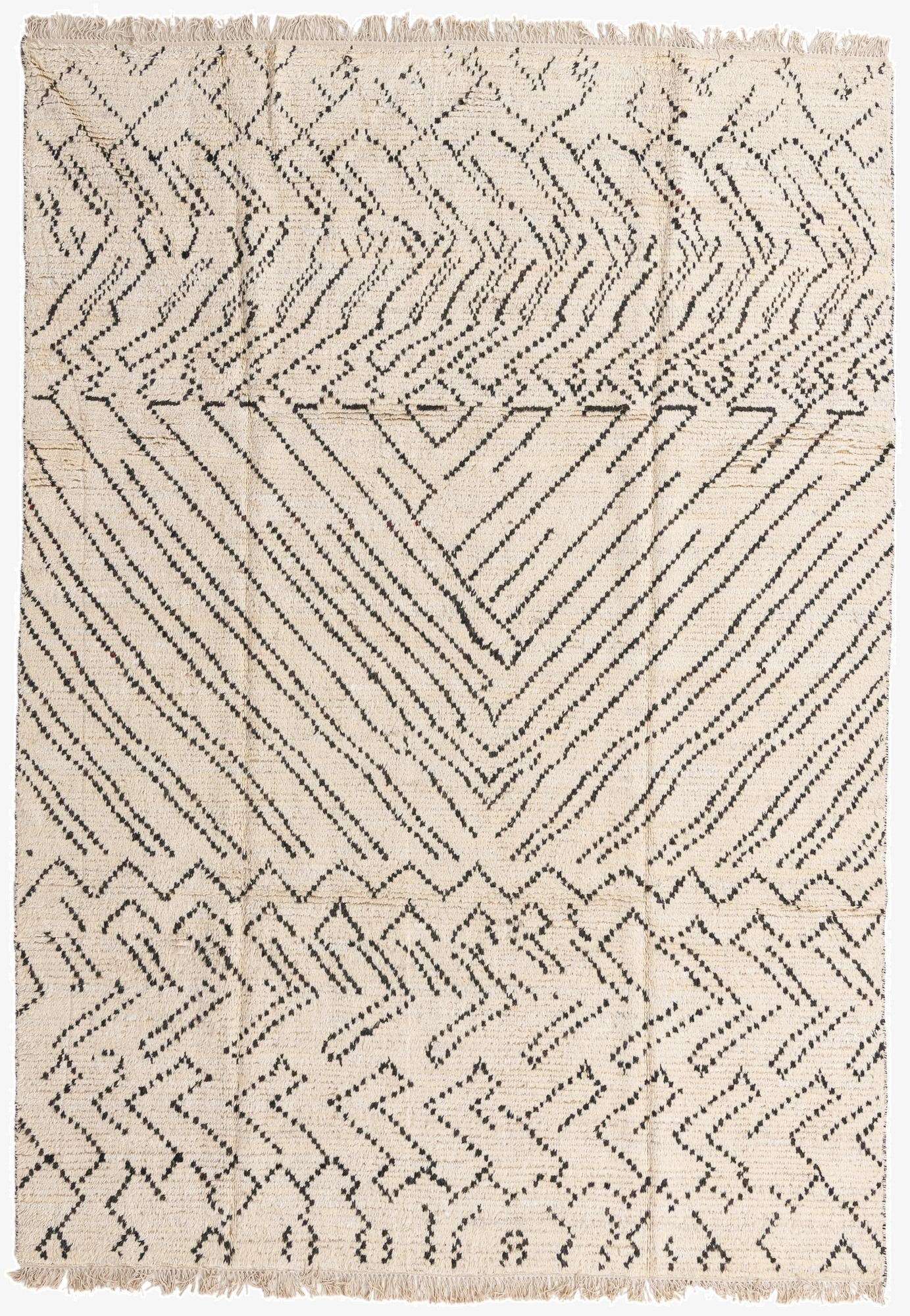 8' x 11' 2  Hand Knotted Moroccan Wool Rug