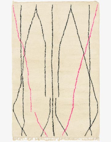 5' x 8' Hand Knotted Moroccan Wool Rug