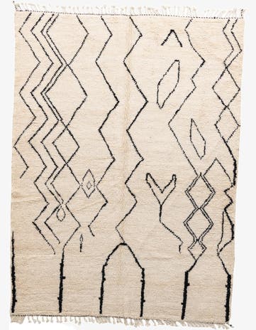 7' 2 x 9' 6 Hand Knotted Moroccan Wool Rug