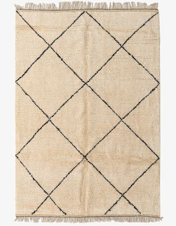 5' 1 x 7' 3 Hand Knotted Moroccan Wool Rug