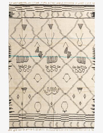 8' 2 x 11' 5 Hand Knotted Moroccan Wool Rug