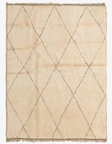 5' 4 x 7' 1 Hand Knotted Moroccan Wool Rug