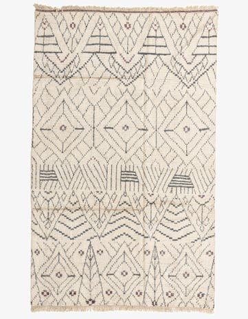 6' x 10' Hand Knotted Moroccan Wool Rug