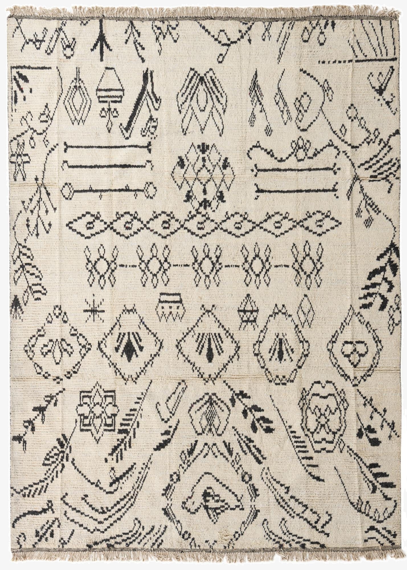 7' 10 x 10' 8  Hand Knotted Moroccan Wool Rug