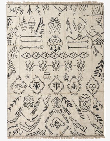 7' 10 x 10' 8 Hand Knotted Moroccan Wool Rug